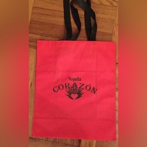 NEW Corazon Tequila Red Black Vinyl Mesh Leed's Tote Beach Shopping Bag w/pocket